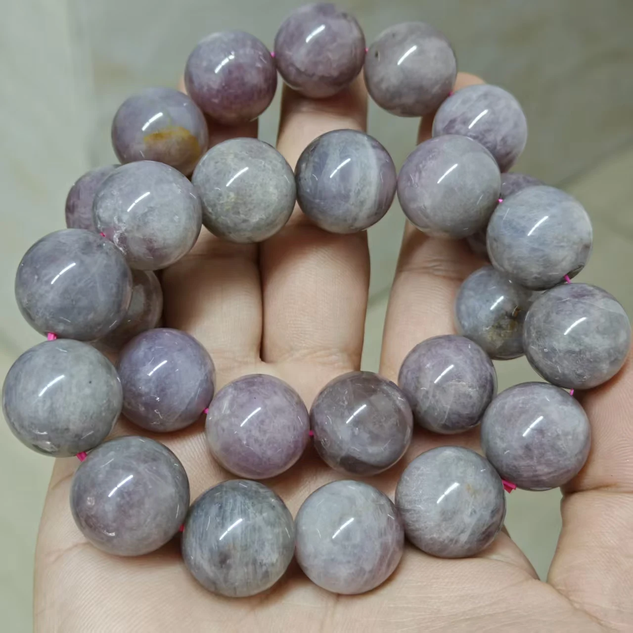 Natürliches AA-Armband aus lila-rosafarbenem Rosenquarz aus der alten Mine Madagaskar, elegant und frisch, perfekt für Mädchen, Perlen-Geschenk, Großhandel – Detail 6