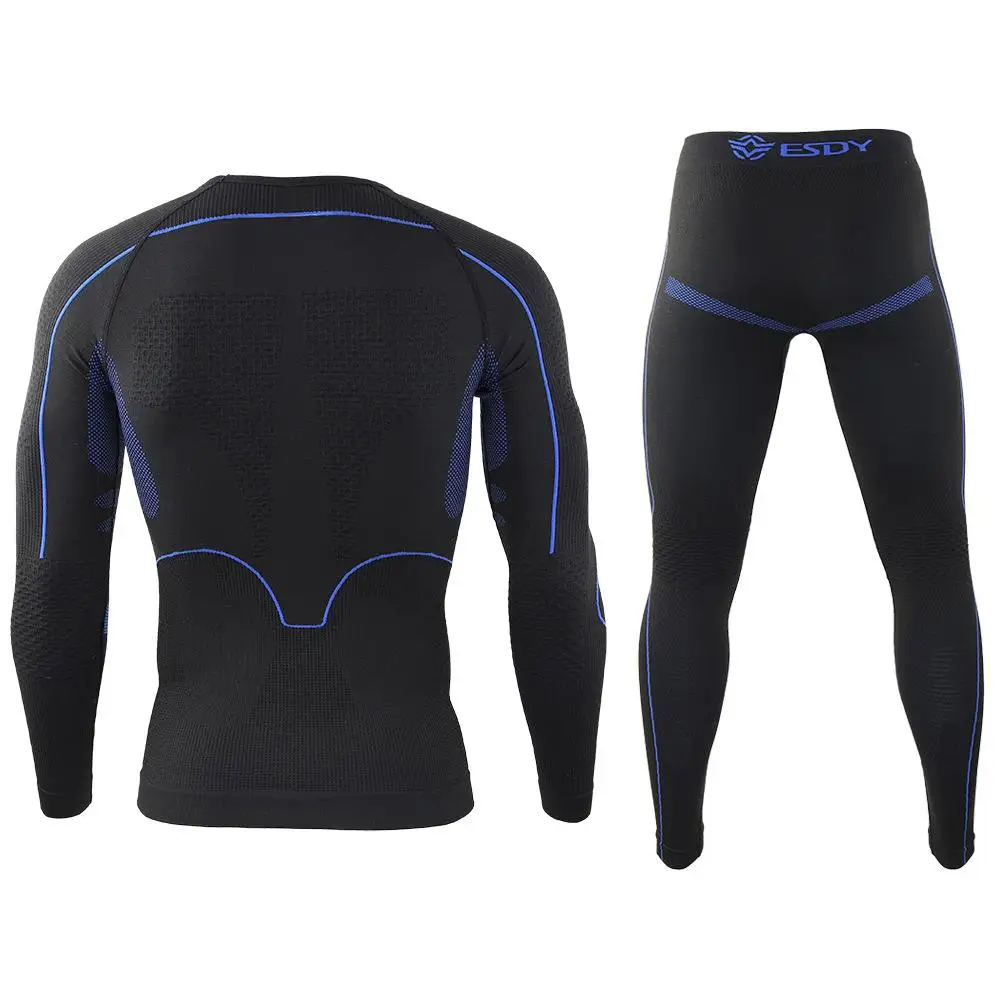 Outdoor New Sports Knitted Thermal Underwear Men's Set Training Fitness Beauty Seamless Sexy Underwear Shapewear