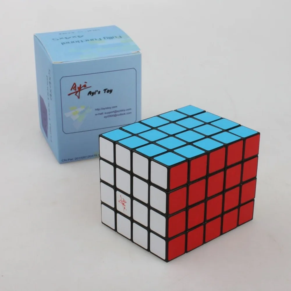 Ayi 4x4x5 función completa desigual Cubo mágico 445 negro Cubo mágico profesional rompecabezas para colección juguete educativo