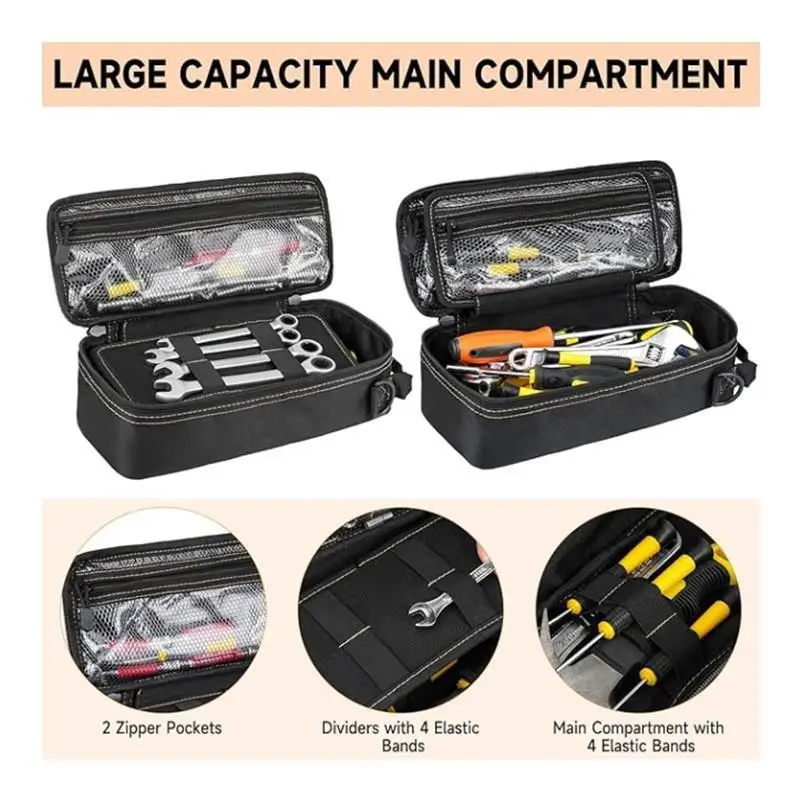 Tactical Tool Pouch with Non-Slip Shoulder Strap Small Shoulder Tool Bag Portable Storage Case for Electricians Decoration Work