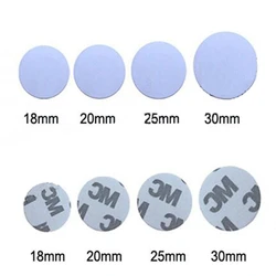 액세스 제어용 RFID 카드 ID 스티커 코인 카드, TK4100 칩 호환 EM4100, 25mm, 125 Khz, 50 개