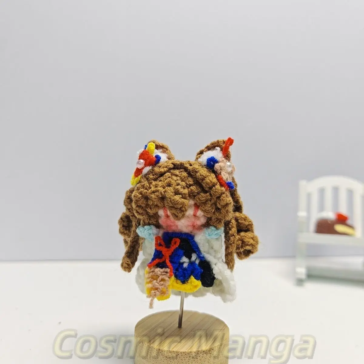 Game Arknights: Endfield Gilberta Cosplay Cute Handmade Crocheting Stuffed Animal Keychain Puppet  Keyring Halloween Gift - view 4