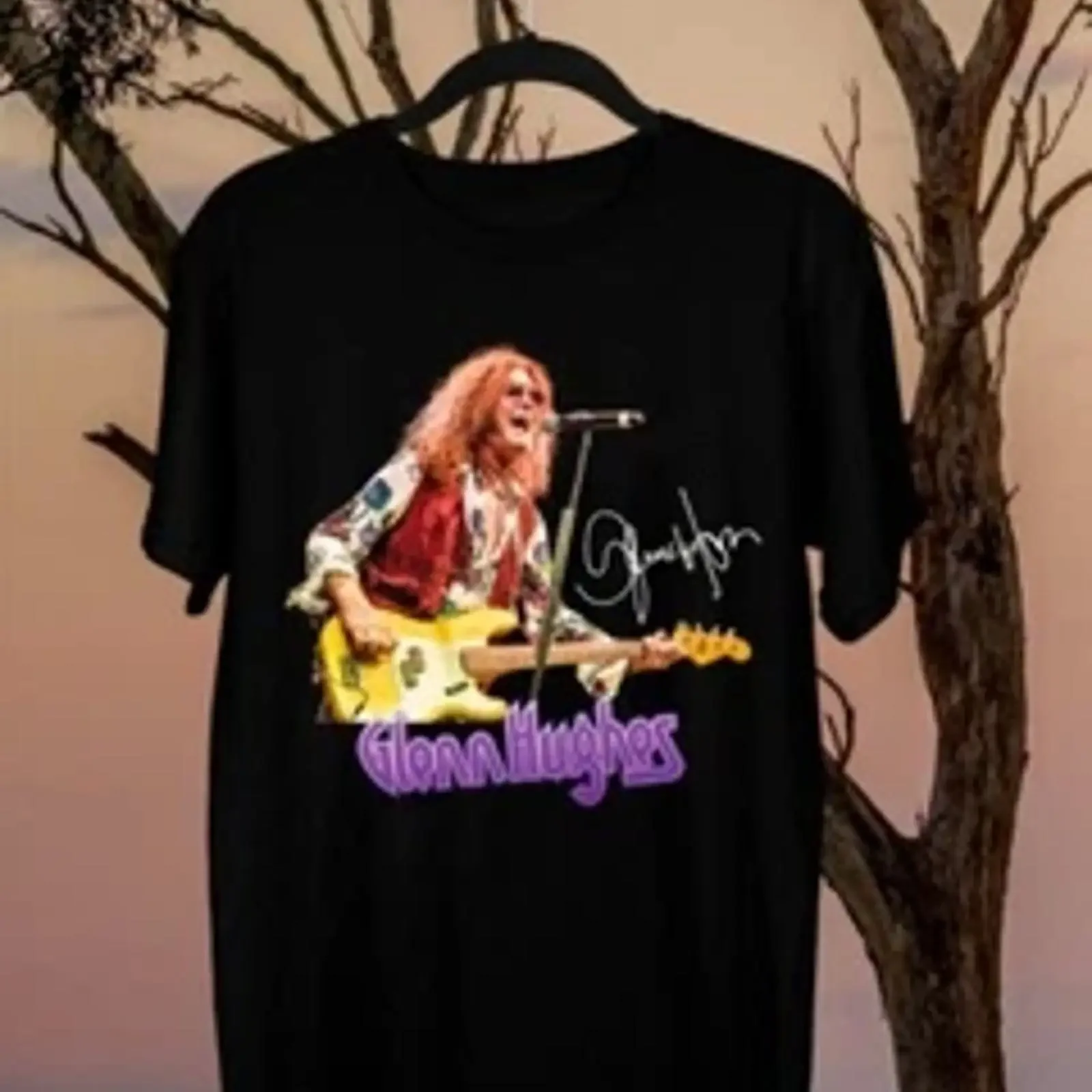 Glenn Hughes Classic Deep Purple T Shirt Fan Black All Sizes HE853 vintage Washed Stretched streetwear fashion graphic