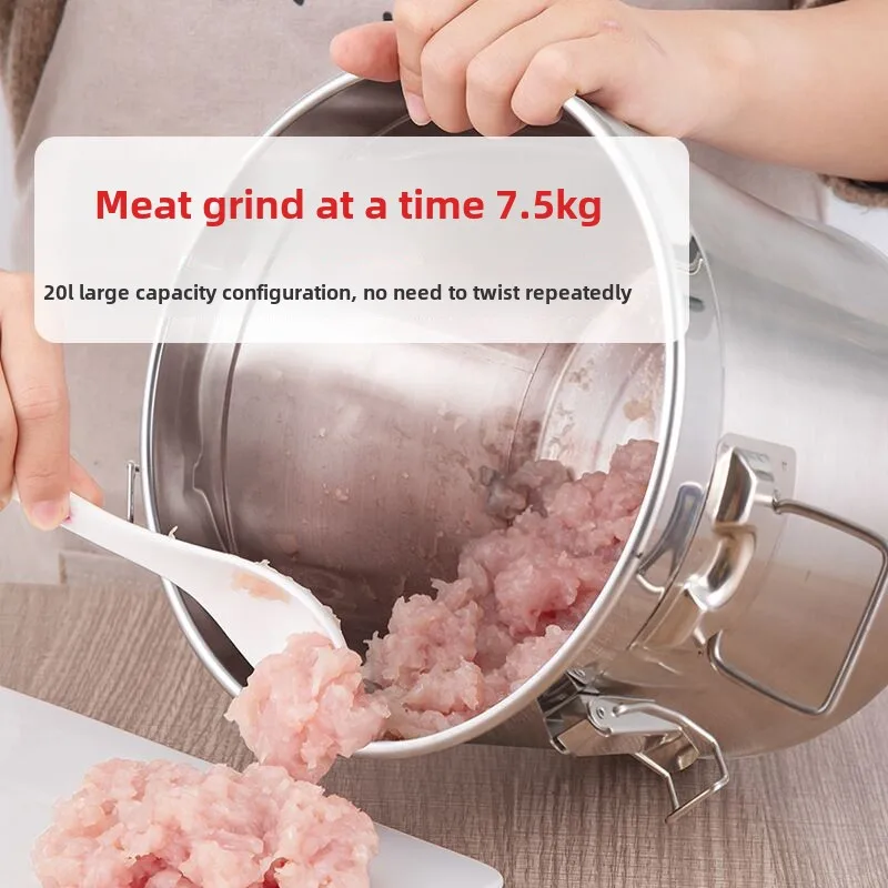 20L Mincer Meat Grinder Electric Garlic Machine Commercial Meat Grinder Large Capacity And High Power Stainless Steel Stir