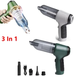 NEW 3 in 1 Handheld Auto Vacuum Home & Car Dual Use120W 9000Pa Car Wireless Vacuum Cleaner Mini Cleaning Machine Car Accessories