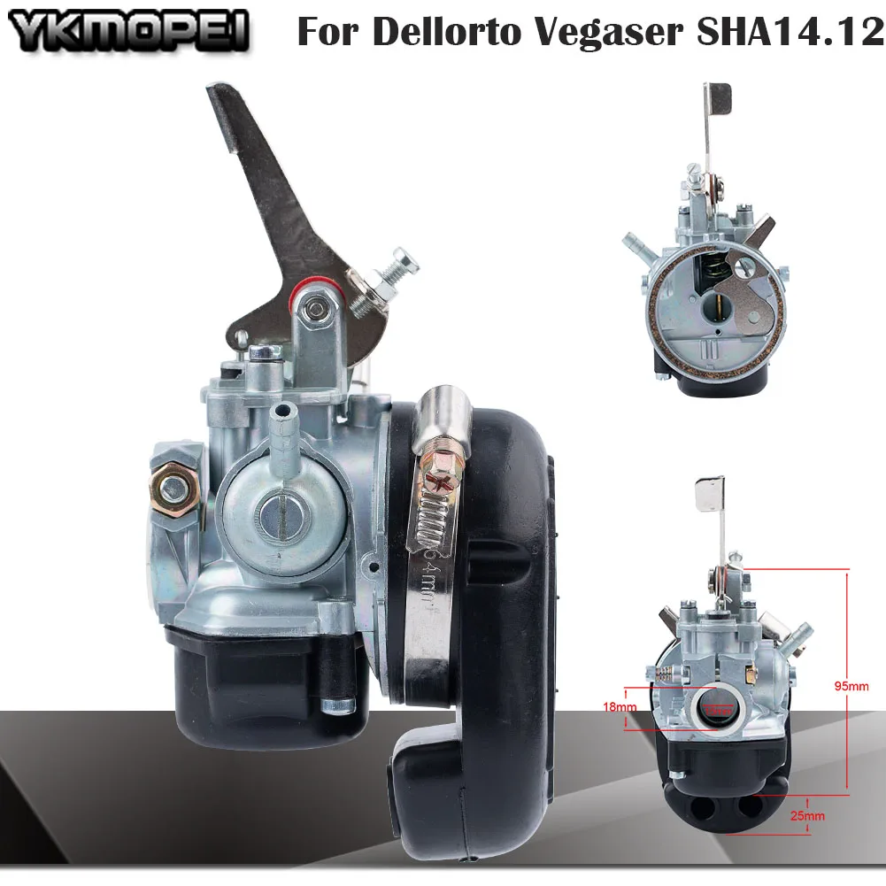 Motorcycle Carburetor  For Dellorto Vegaser SHA14.12L Sha 14 12 CM Motors CM46 CM Engines CM 80 CM90 Mofas Moped Mokick Scooter