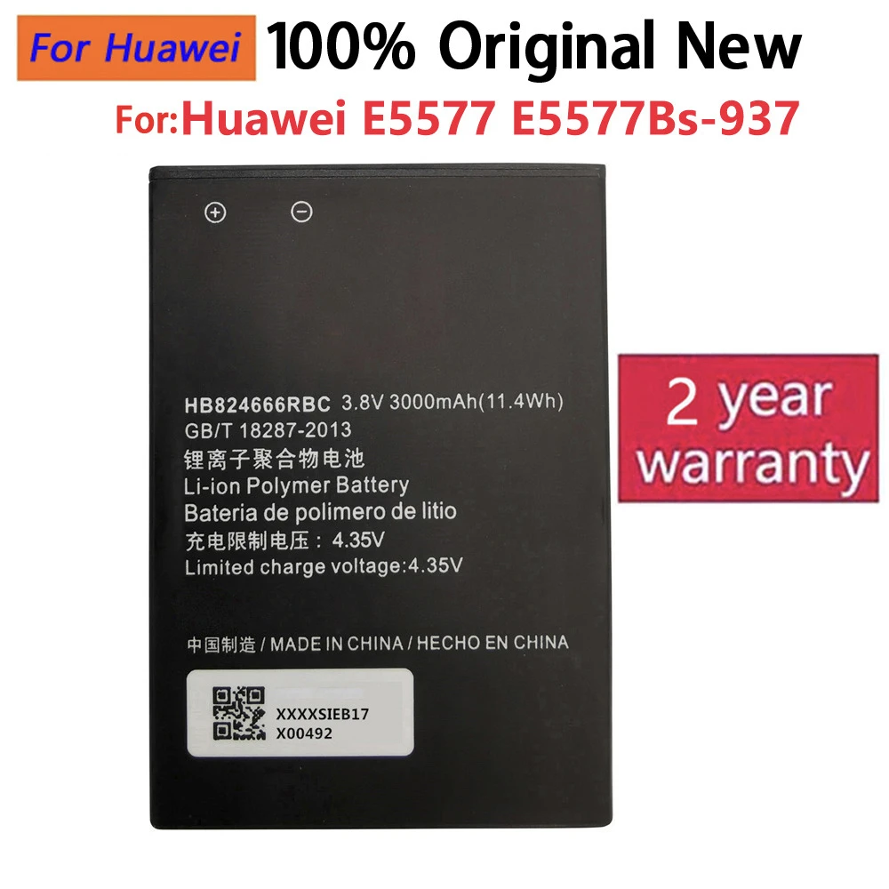 Schneller Versand 3000mAh HB824666RBC Original Ersatz-Handy-Akku für Huawei E5577 EBS-937 WLAN-Router Li-Ionen-Akku mit Hoher Kapazität