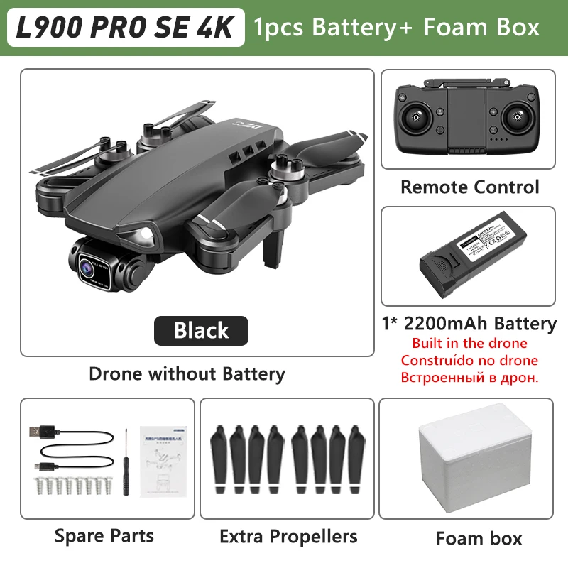 LYZRC L900 PRO 4K Professional HD Dual Camera GPS Drone 5G WIFI Brushless Motor FPV Quadcopter Foldable Aerial Photography Drone