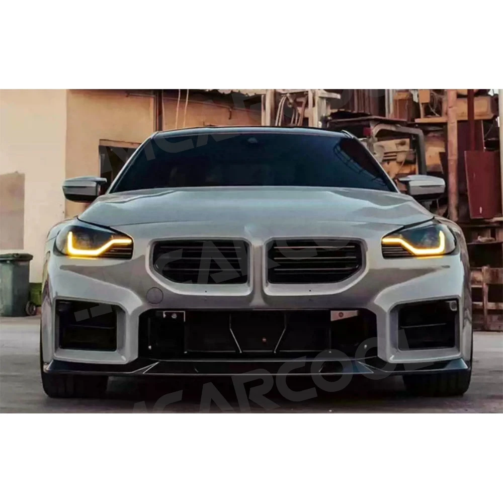 Koolstofvezel Voorlip Kin Spoiler Splitter Body Kits Voor Bmw 2 Series G87 M2 2023 + Frp Auto Voorbumper Uitbreiding Accessoires