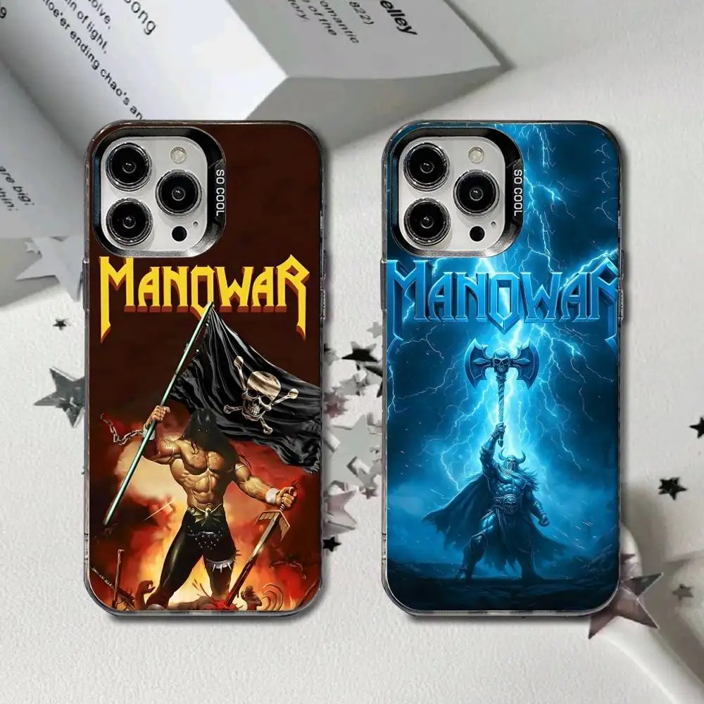 

M-Manowar Band Kings of Metal For iPhone 17,16,15,14,13,12,11,X,8,7,Pro,Max,Plus,SE4,Air,Mini Matte Durable Shell Phone Case
