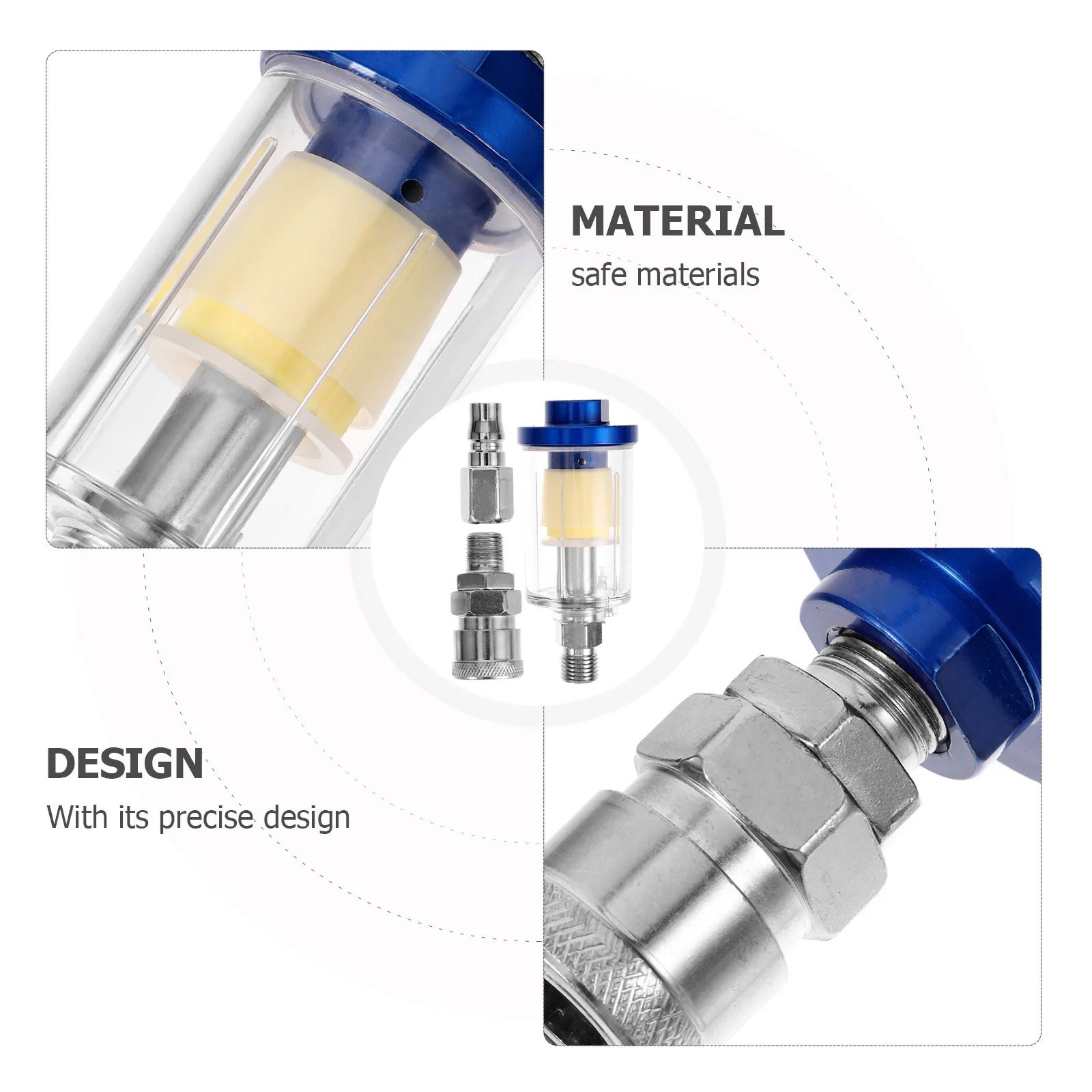 1 مجموعة 1 مجموعة خرطوم الهواء فلتر زيت الماء فخ الرطوبة ل بخاخ الطلاء الهوائي فاصل البلاستيك تصفية ضاغط الهواء المياه #1