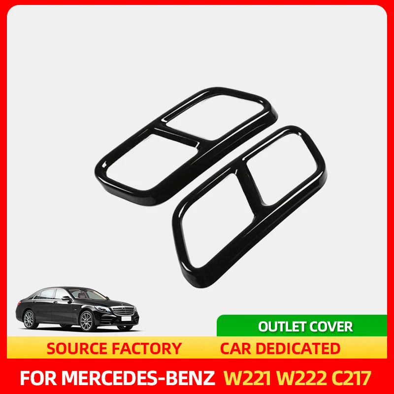 

Interior Stickers Stainless Steel Car Accessories Tail Muffler Exhaust Pipe Output Cover Trim For Mercedes Benz S Class W221 W22