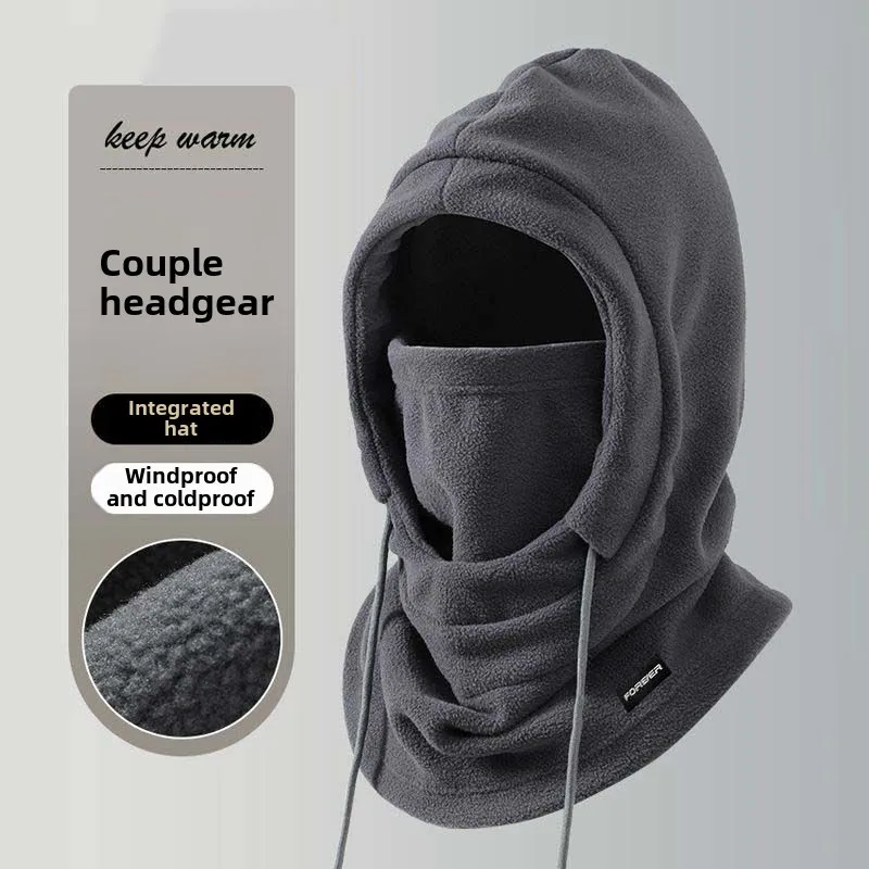 

Велосипедная шапка для улицы, зимняя морозостойкая маска, теплая маска, шейный шарф, цельный бархат, утолщенная ветрозащитная защита ушей