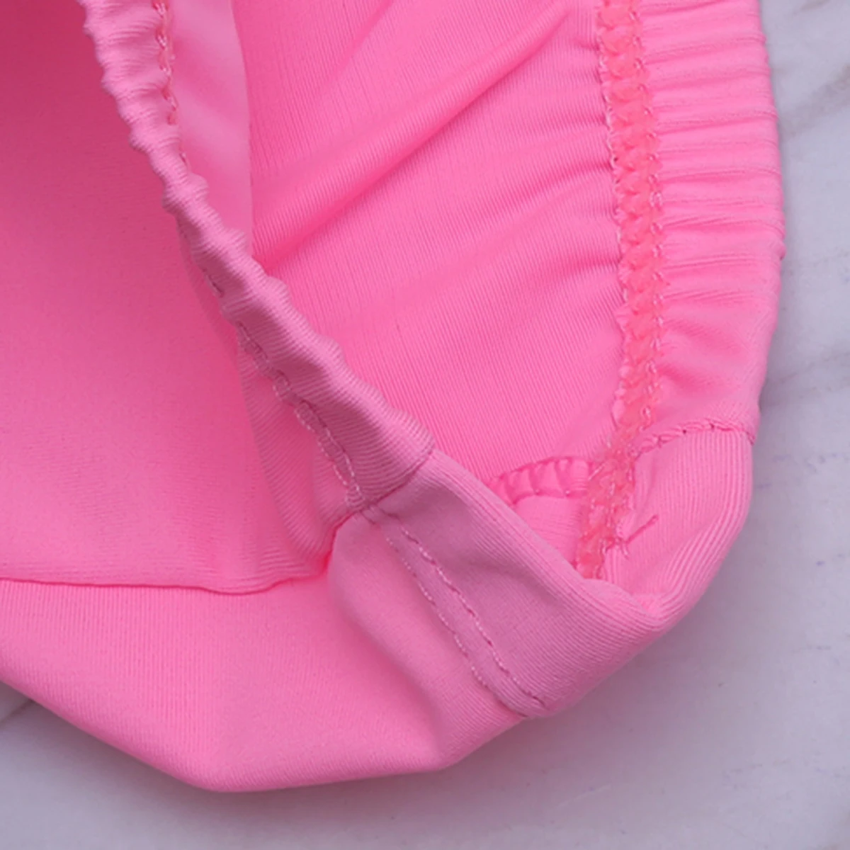 

Solid Color Swimming Cap For Women Men Reusable Elastic Anti-Slip Bathing Hat Sun Protection Plain Fabric One Size Fits Most
