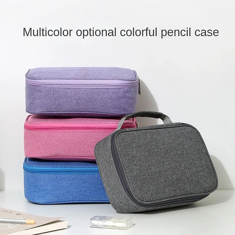 Multifunktion ale Feder mäppchen tragbare Leinwand verbreiterten Griff Mal stift halter große Kapazität Stift tasche Büro Schul material