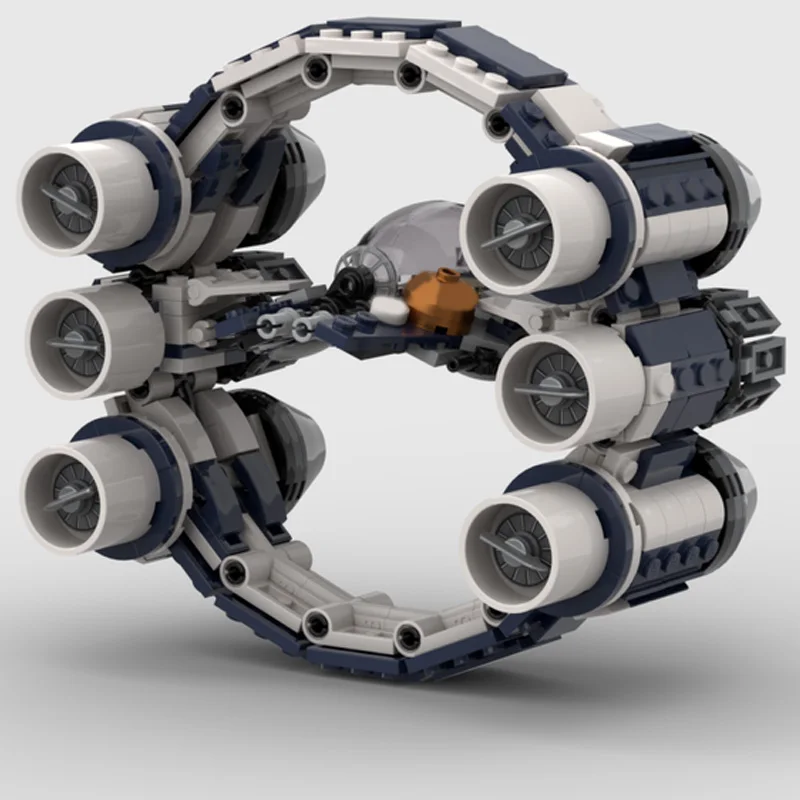 529 قطعة الفضاء العسكرية مخصص MOC Eta 2 Actis Hyperdrive حلقة سفينة الفضاء معركة لتقوم بها بنفسك نموذج العمارة التجمع لعبة مجسمة هدية