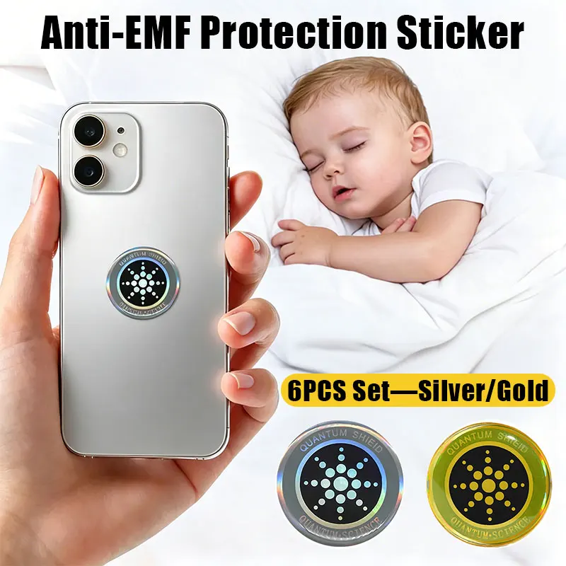 6PCS/Set of EMF Protection ANTI-Radiation Stickers,Blocking Quantum shield Cell Phone Stickers for Office, Pregnant Women & Home
