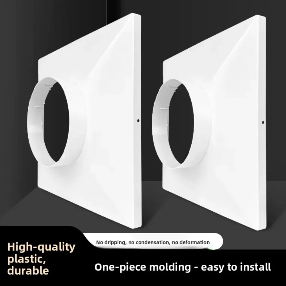 Air Conditioner Exhaust Hose Pipe Adapter Plastic Interface Connector Square To Round Air Duct Adapter 1PCS