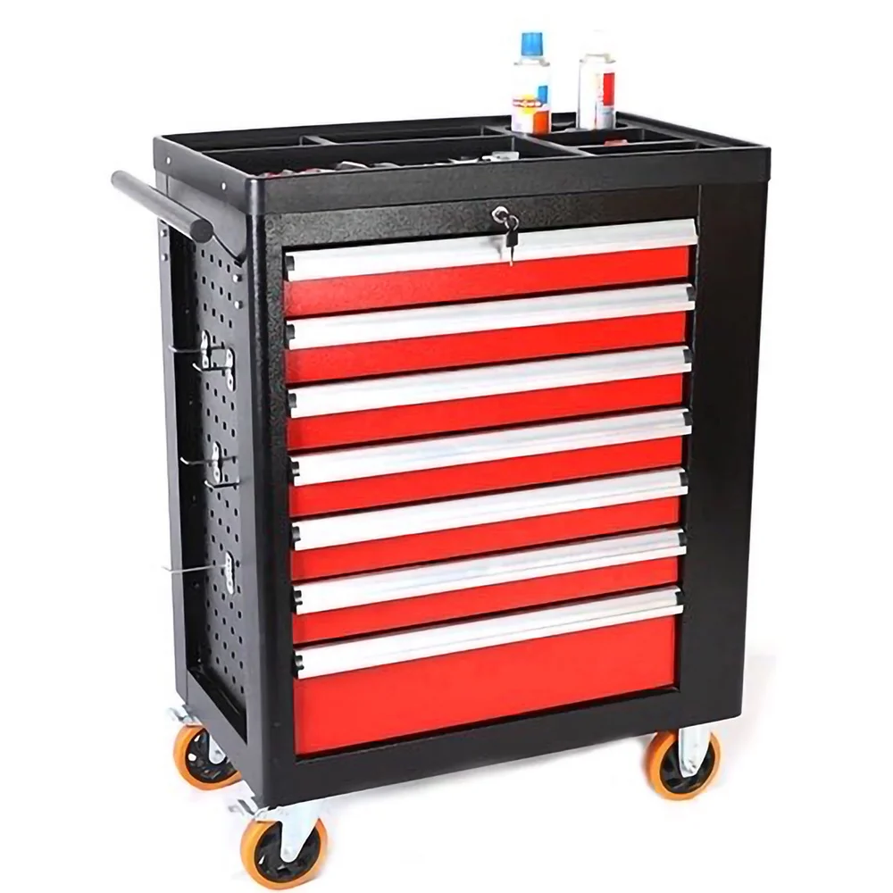 5 Drawers Roller Cabinet Storage Tool Chest Cabinet Toolbox Trolley Tool Cabinet with 4 Wheels