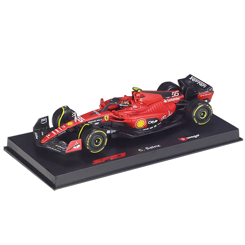 Bburago 1:43 Hardcover 2023 F1 Racing Ferrari SF23 # 16 Alfa C43 #77 Alpine Model Car Model Alloy Car Toy Male Collection Gift