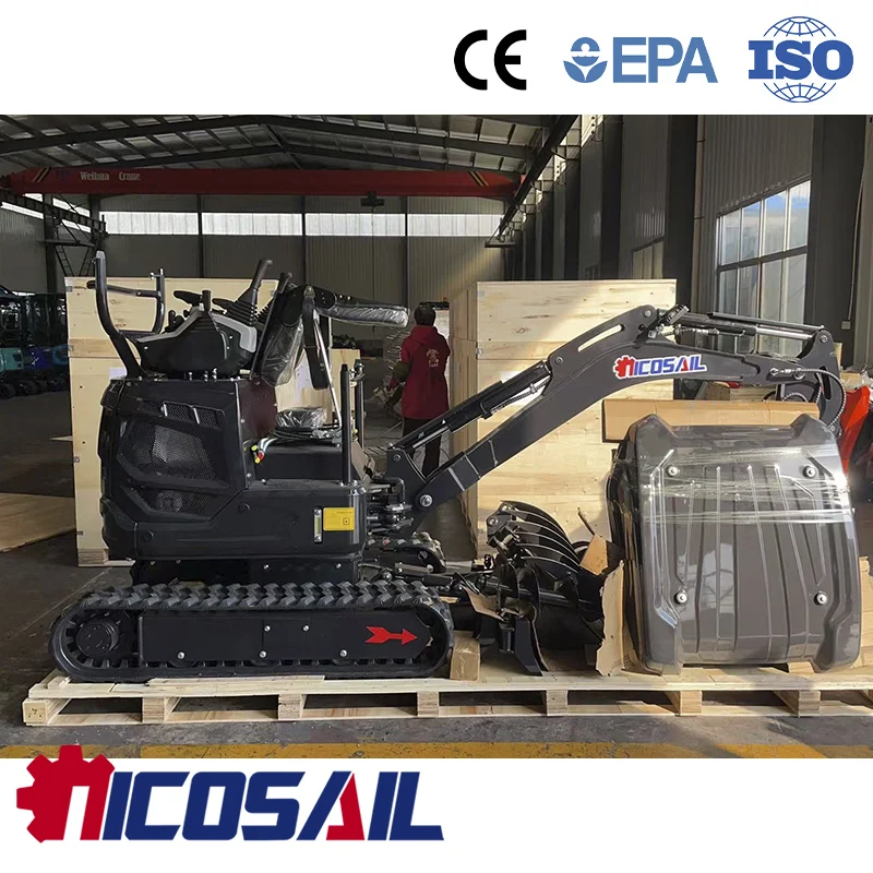 

Nicosail 1.8t Mini Excavator Euro 5 CE Approved Small Hydraulic Digger for Agricultural Construction Landscaping Site Europe