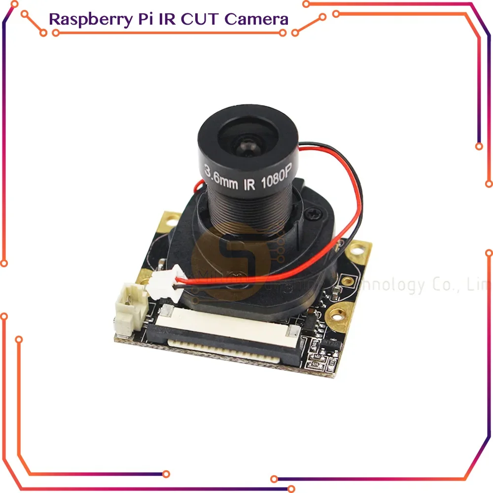 

Raspberry Pi Camera IR CUT Support Night Vision OV5647 Sensor 5MP 1080P Focal Adjustable Camera Module for Pi 4B 3B+ 3B Zero