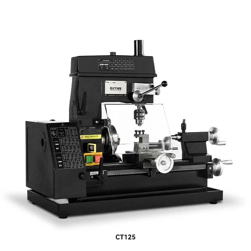 

CT125 Mini Lathe Drilling and Milling Machine Micro Lathe Clock Tool Teaching Machine Multifunctional Tool