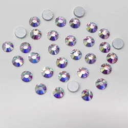 Non Hotfix High Quality cold fixation White Crystal AB Stass Flatback Rhinestones For Nails Decoration DiY Nail art