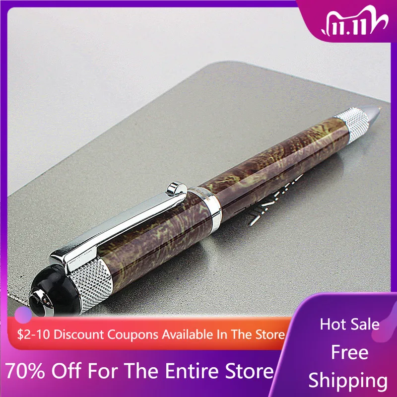 

BALAOYE коричневая акриловая шариковая ручка высокого качества черная M 0,7 мм сменный блок ручка-роллер для письма гладкая MB роскошные офисные принадлежности