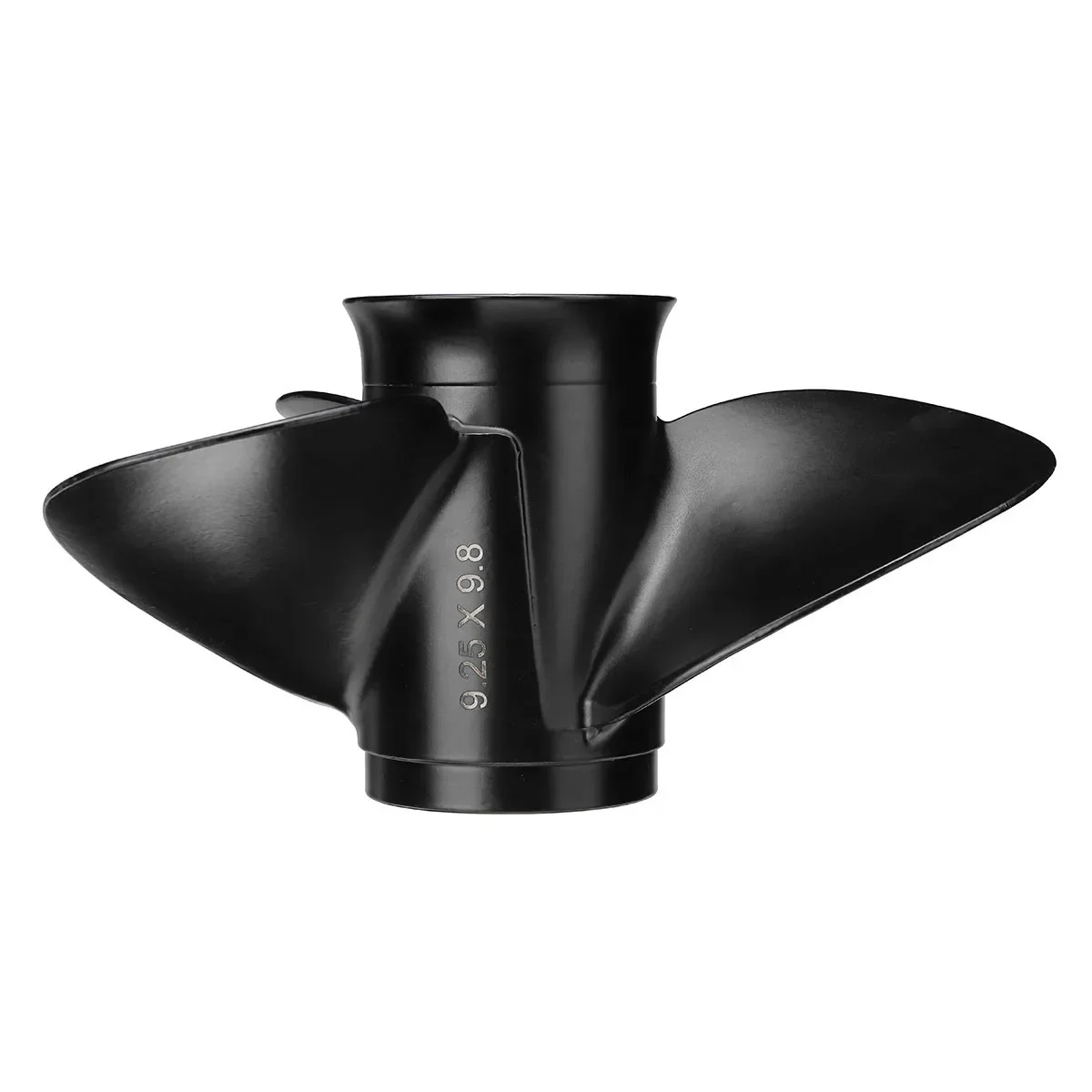 14 Spline Tooth 3 Blades Standard Rotation Black For Tohatsu-Mercury 9.9-20HP 9.25 x 9.8 Aluminum Outboard Propeller 362B641080