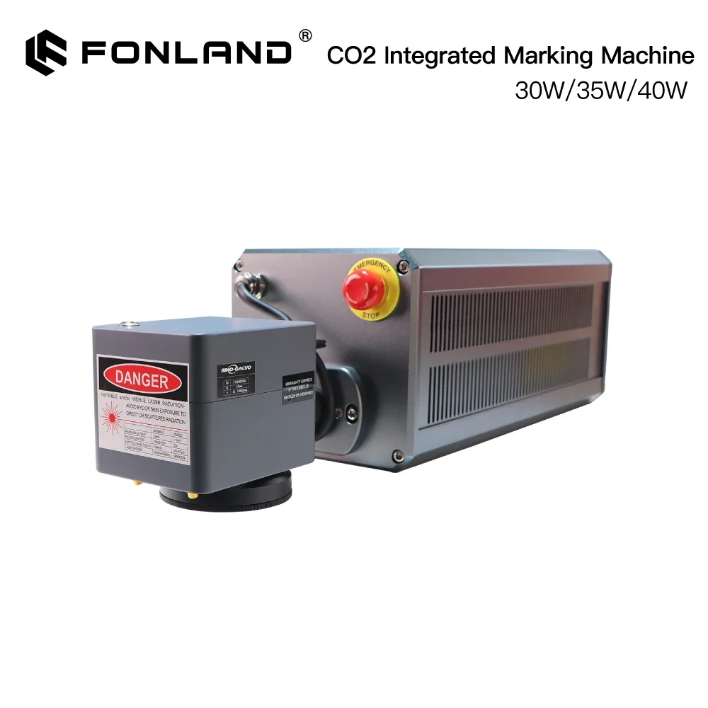 Fonland CO2 Laser Engraver Marking Machine 30W 35W 40W 10.6μm Integrated Structure Body Design Marking Machine for CNC Design