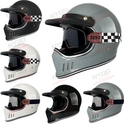 Electric Motorcycle Helmet Locomotive Retro Full Helmet Men and Women Bluetooth Four Seasons Summer Full Helmet ECE DOT