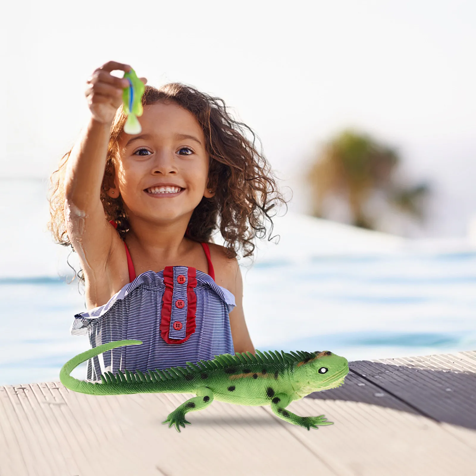 

2Pcs Simulation Lizard Sounding Artificial Plastic Decoration Realistic Lifelike Ornament Educational Interactive Display