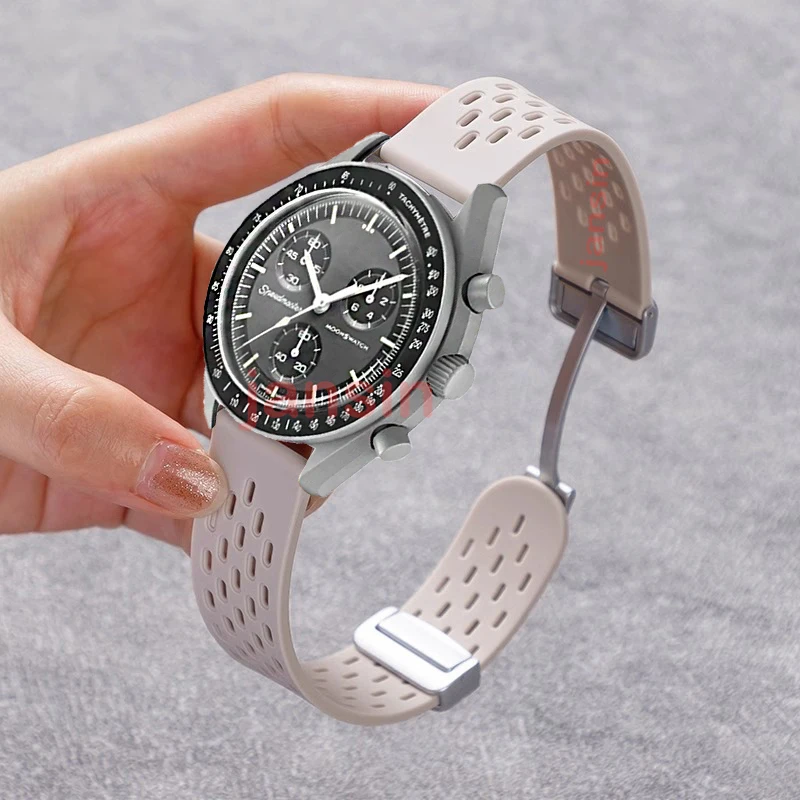 

For MoonSwatch Band Magnetic Silicone Bracelet Accessories For Omega X Swatch Joint MoonSwatch Strap Replaceable Sport Watchband
