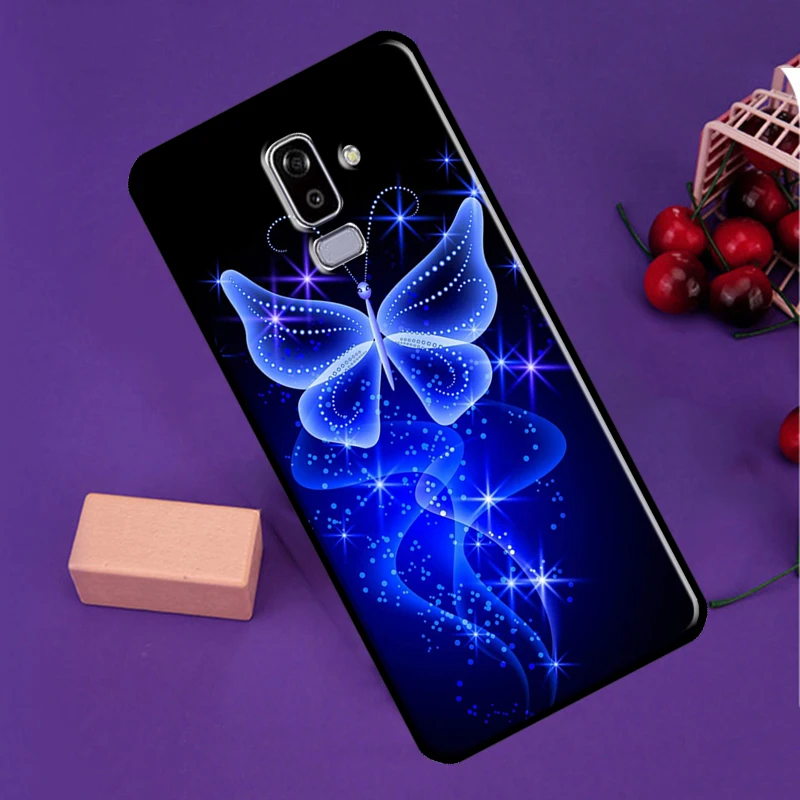 Neon Butterfly Case For Samsung Galaxy A3 A5 J1 2016 J3 J5 J7 2017 A6 A7 A8 A9 2018 J8 J4 J6 Plus Cover view 6
