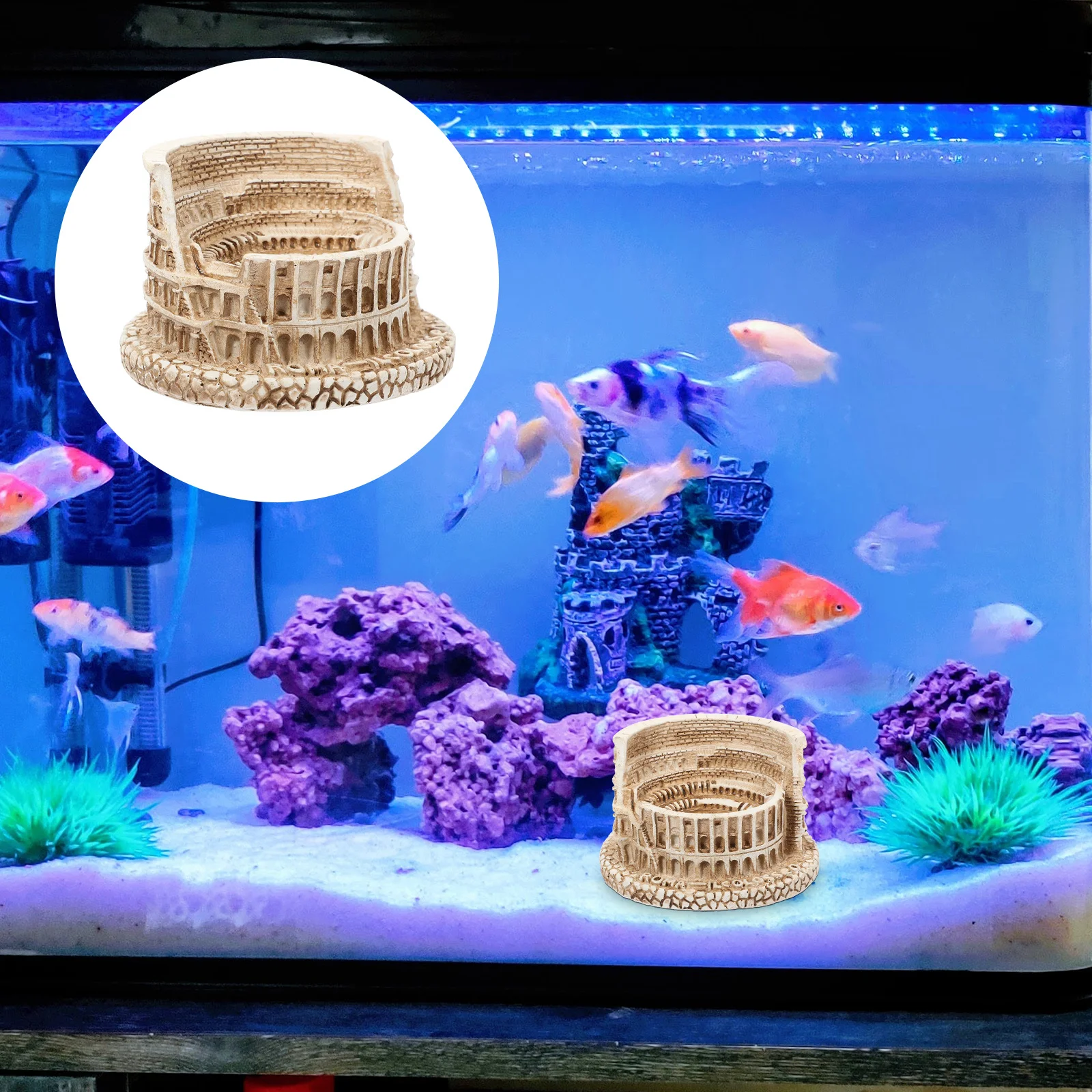 

Ancient Roman Architecture Resin Colosseum Decor Vintage Desktop Ornament for Home Hotel Bar Restaurant Travel Gift