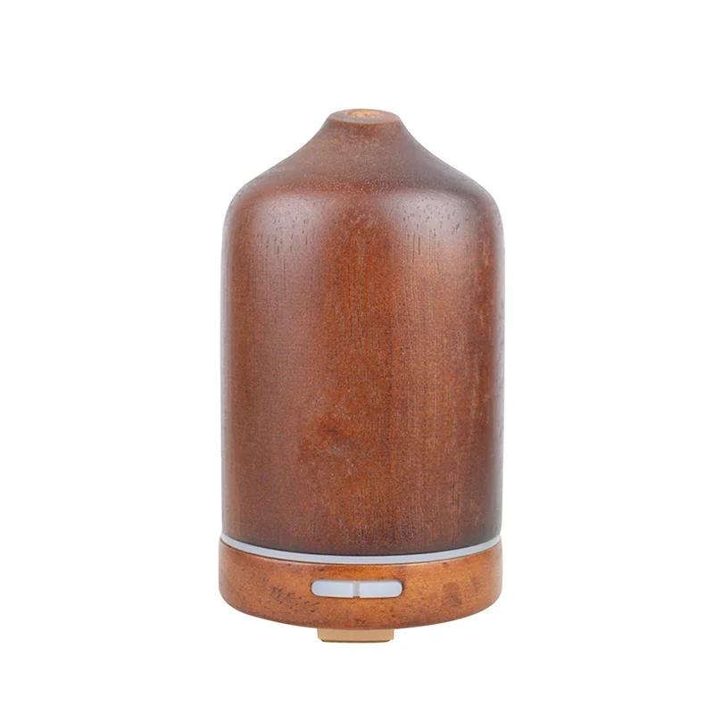 100ml real wood aromatherapy diffuser machine 7 led color options natural home fragrance ultrasonic defuser