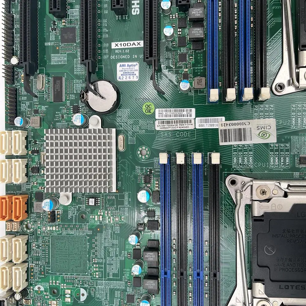

Server motherboard Dual Socket R3 (LGA 2011) Supports Xeon Processor E5-2600 v4/v3 Family X10DAX