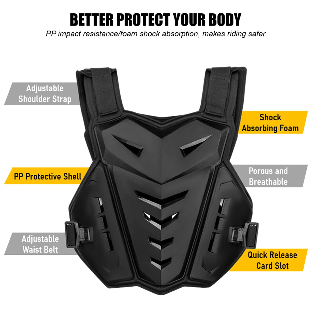 Motorcycle Dirt Bike Body Armor Protective Gear Outdoor Motocross Driving Adult Chest Back Protection Vest For Skiing Skating