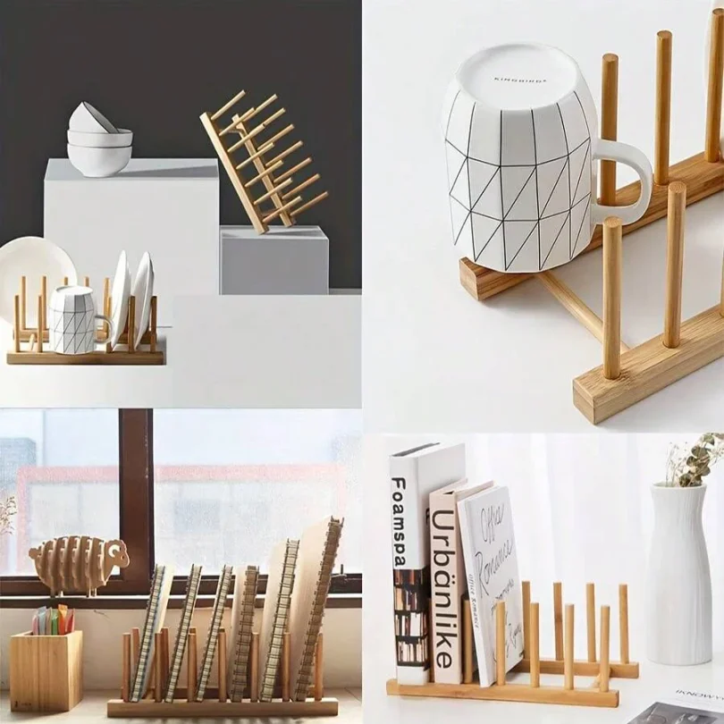 1pcs Bamboo Dish Plate Bowl Cu - Bamboo Cutting Board ulasan dan harga