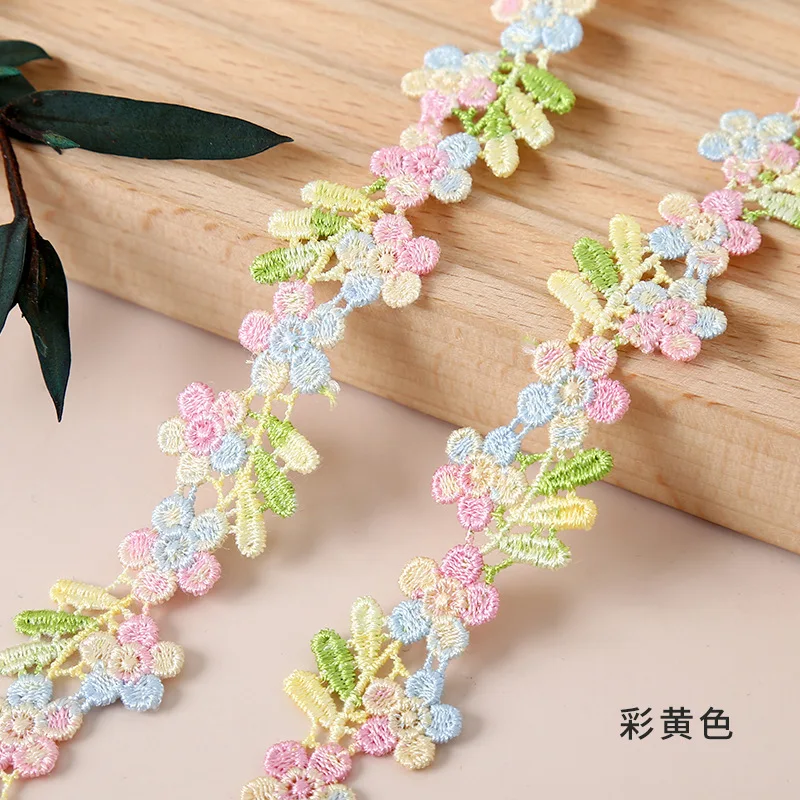 

1 рулон/45 ярдов кружевной тесьмы с цветочным узором, венецианское кружево, вышитая аппликация, тесьма для шитья и рукоделия