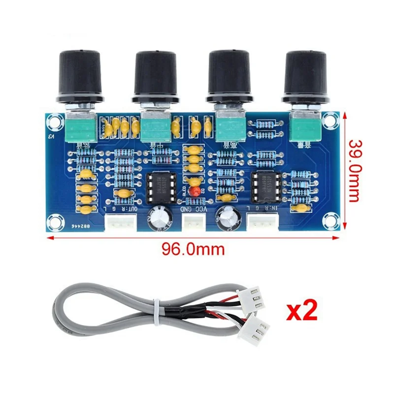XH-A901 لوحة النغمة Preamp مع ثلاثة أضعاف، باس، تعديل مستوى الصوت، وحدة تحكم نغمة مكبر الصوت المسبق للوحات مكبر الصوت