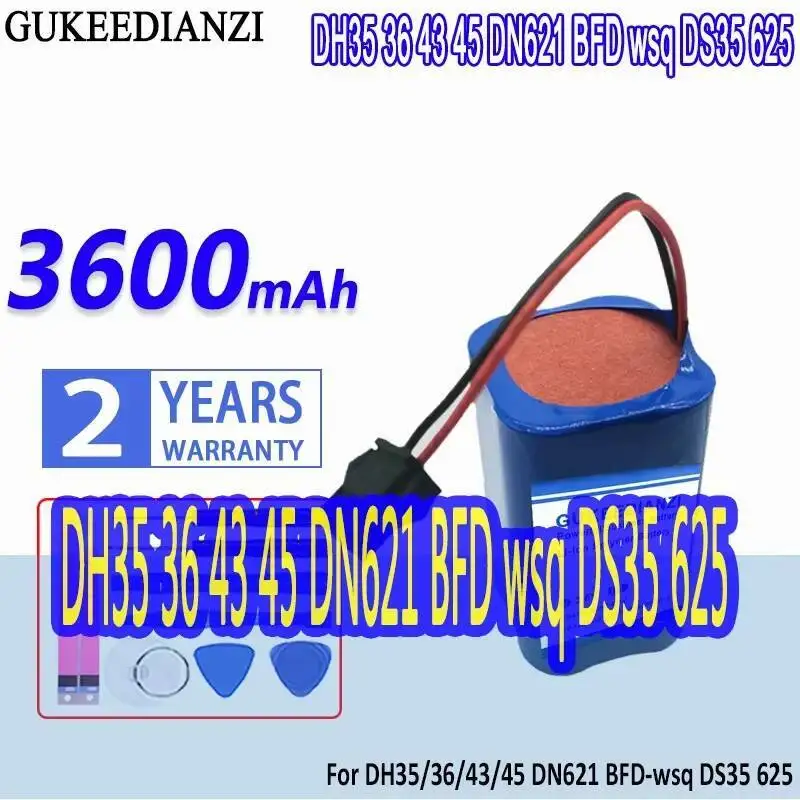 

3600Mah For Ecovacs Deebot DH35 DH36 DH43 DH45 DN621 DS35 DS625 Electronic Device Battery Long-Lasting Performance Stable