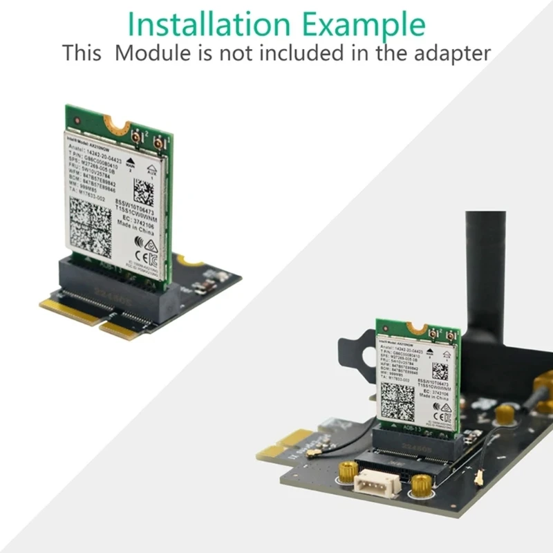Connectez le convertisseur d'adaptateur NGFF Key à Key adapté à AX200/201/210