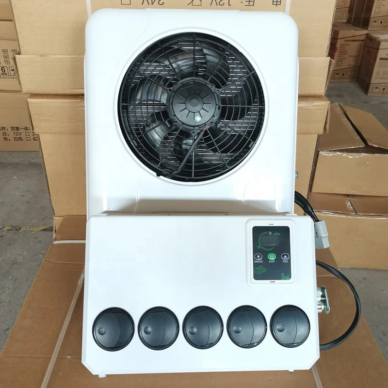 for Heavy duty truck cabin sleeper aircon air con 12v parking 24v dc electric air conditioner for truck