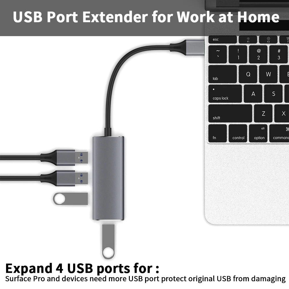 

4 In 1 Docking Station Type C USB 3.0 Hub High Speed Transmission For Windows 8/ 7/10 Vista 32/64 Bit XP Macbook Linux Accessory