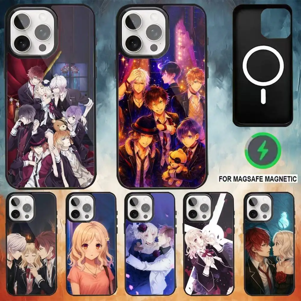 

D-Diabolik-ks Anime L-Lovers Phone Case For iPhone17,16,15,14,13,12,11 Plus,Pro Max Magnetic Magsafe Wireless Charging