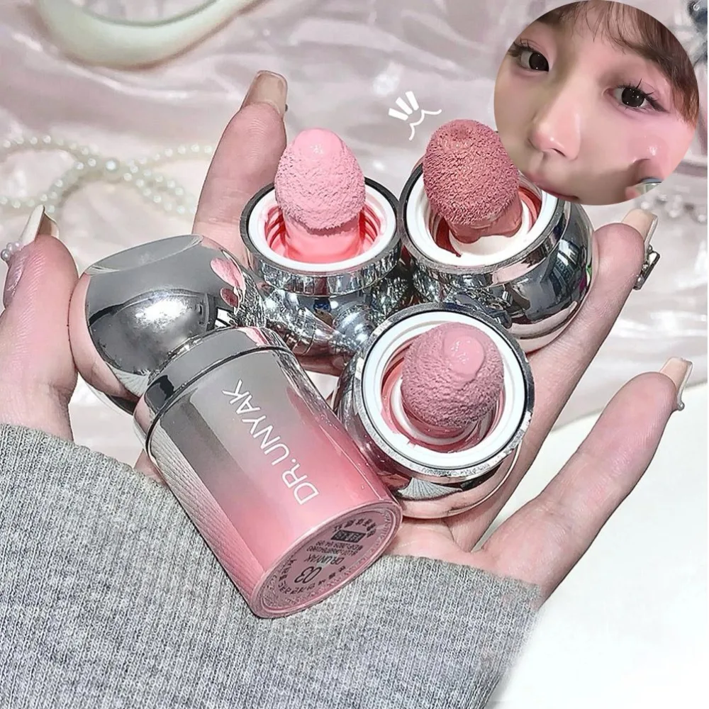 الخوخ الوردي السائل أحمر الخدود ترطيب الإسفنج رئيس مرآة حيوية الطبيعية كفاف الخد أحمر الخدود توسيع العقد الخد ماكياج الوجه #1