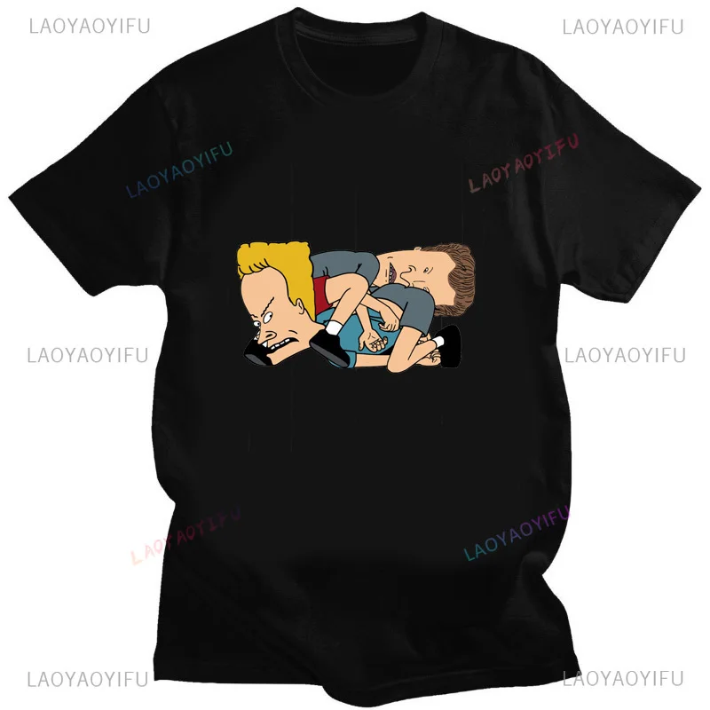 Swimming Beavis and Butthead Men Tshirt Summer Fashion T Shirt Funny Humor Short-sleev Male Clothing Creativity Novelty Tee Tops