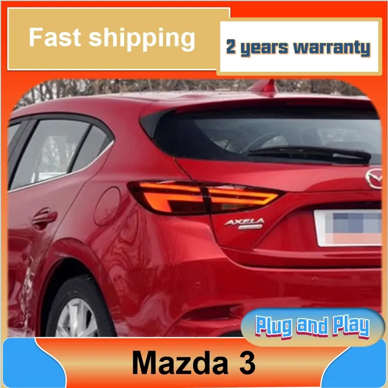 Car Styling for Mazda 3 Taillight 2014-2017 Mazda3 Tail Lamp Axela Rear DRL Fog Brake Turn Signal Reversing